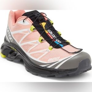 Salomon Pink and Gray Athletic Shoes